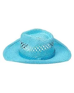 Spirit Halloween Blue Straw Cowboy Hat -Girls Costumes Shop 01573013 g