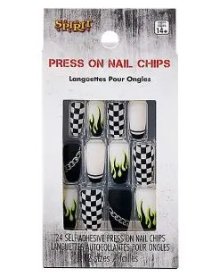 Spirit Halloween Punk Rock Press On Nails -Girls Costumes Shop 01575158 c