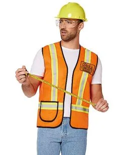 Spirit Halloween Funny Construction Worker Costume Kit