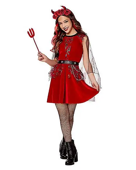 Spirit Halloween Kids Dark Devil Dress Costume 1 Spirit Halloween Kids Dark Devil Dress Costume