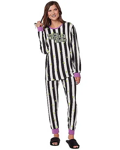 Spirit Halloween Beetlejuice Pajama Set 3 Spirit Halloween Beetlejuice Pajama Set - Image 3