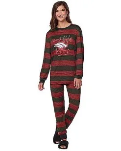 Spirit Halloween Freddy Krueger Pajama Set - A Nightmare On Elm Street -Girls Costumes Shop 01578525 c