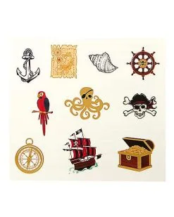 Spirit Halloween Pirate Temporary Tattoos -Girls Costumes Shop 01580620 c