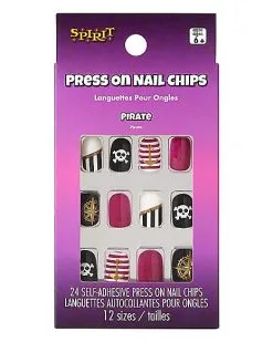 Spirit Halloween Kids Pirate Press On Nails -Girls Costumes Shop 01580638 c