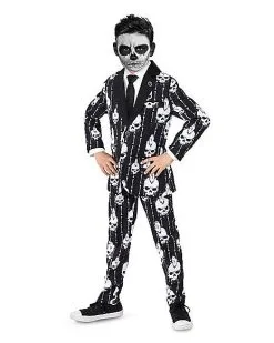 Spirit Halloween Kids Punk Skeleton Suit Costume