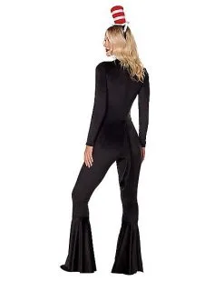 Spirit Halloween Adult Cat In The Hat Bell Bottom Costume - Dr. Seuss -Girls Costumes Shop 01586791 b