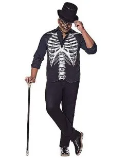 Spirit Halloween Adult Skeleton Plus Size Vest