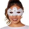 Spirit Halloween Angel White Lace Eye Half Mask