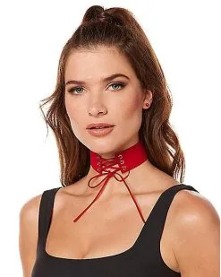 Spirit Halloween Red Riding Hood Choker Necklace