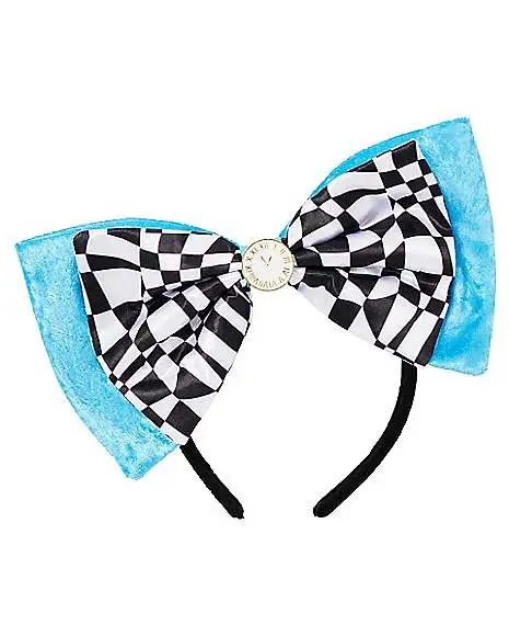 Spirit Halloween Alice Checkerboard Bow Headband 1 Spirit Halloween Alice Checkerboard Bow Headband