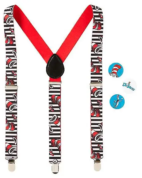 Spirit Halloween Cat In The Hat Suspenders - Dr. Seuss 1 Spirit Halloween Cat In The Hat Suspenders - Dr. Seuss