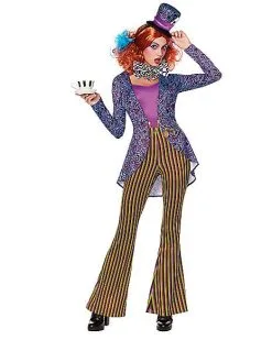 Spirit Halloween Adult Mad Hatter Jumpsuit Costume