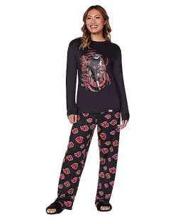 Spirit Halloween Itachi Akatsuki Pajama Set - Naruto Shippuden -Girls Costumes Shop 01599661 c