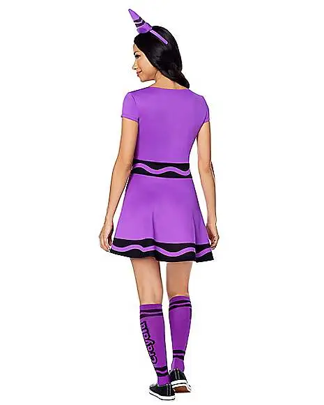 Spirit Halloween Adult Vivid Violet Crayon Dress Costume - Crayola 2 Spirit Halloween Adult Vivid Violet Crayon Dress Costume - Crayola - Image 2