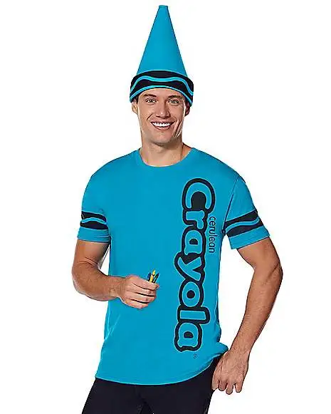 Spirit Halloween Adult Cerulean Crayon Costume Kit - Crayola 1 Spirit Halloween Adult Cerulean Crayon Costume Kit - Crayola