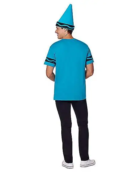 Spirit Halloween Adult Cerulean Crayon Costume Kit - Crayola 2 Spirit Halloween Adult Cerulean Crayon Costume Kit - Crayola - Image 2