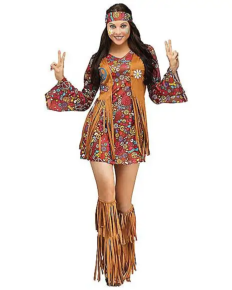 Spirit Halloween Adult Peace And Love Hippie Costume -Girls Costumes Shop 07252463 a
