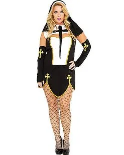 Spirit Halloween Adult Bad Habit Nun Costume -Girls Costumes Shop 07260102 a