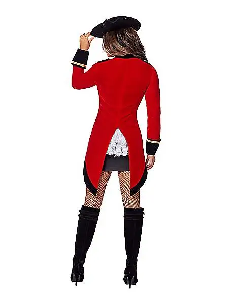 Spirit Halloween Adult Racy Red Coat Pirate Costume 2 Spirit Halloween Adult Racy Red Coat Pirate Costume - Image 2