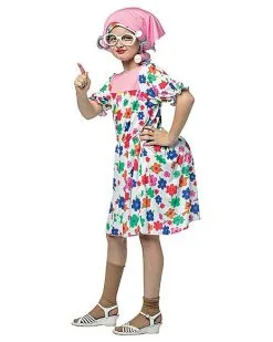 Spirit Halloween Kids Granny Dress Costume