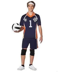 Spirit Halloween Adult Navy Volleyball Uniform Costume -Girls Costumes Shop 07423742 c