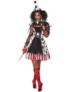Spirit Halloween Adult Twisted Clown Costume -Girls Costumes Shop 07467277 c