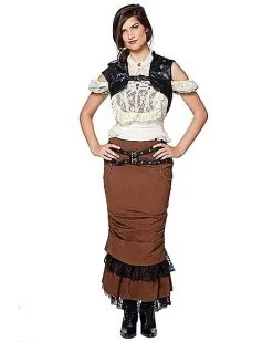 Spirit Halloween Black Steampunk Vest -Girls Costumes Shop 07467640 d