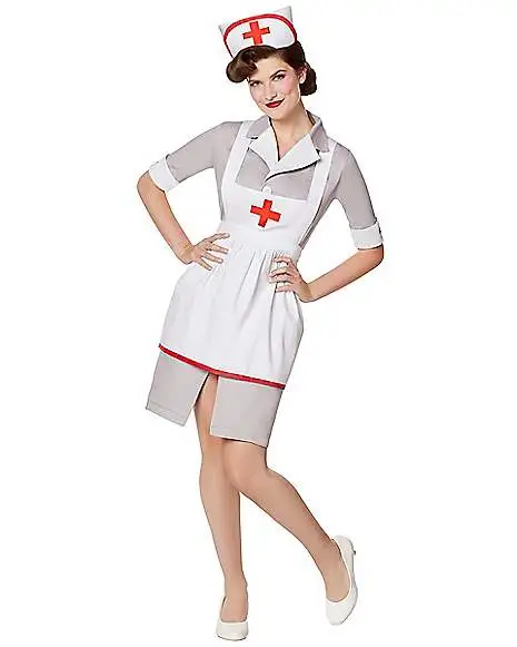 Spirit Halloween Adult Retro Nurse Costume 2 Spirit Halloween Adult Retro Nurse Costume - Image 2