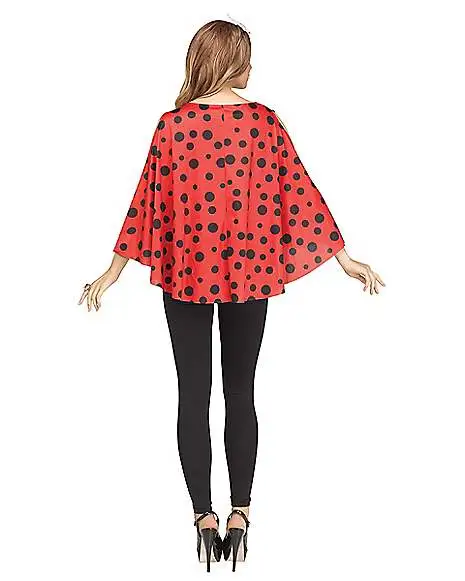 Spirit Halloween Adult Ladybug Poncho 2 Spirit Halloween Adult Ladybug Poncho - Image 2