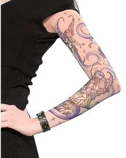 Spirit Halloween Biker Fairies Sleeve Tattoo