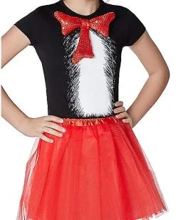 Spirit Halloween Kids Cat In The Hat Costume Kit - Dr. Seuss -Girls Costumes Shop 07616436 c