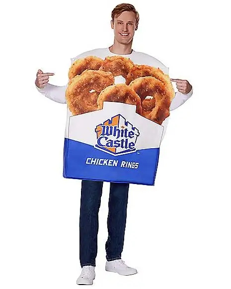 Spirit Halloween Adult Chicken Rings Costume - White Castle 2 Spirit Halloween Adult Chicken Rings Costume - White Castle - Image 2