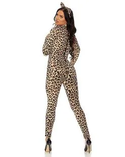 Spirit Halloween Sexy Cat Jumpsuit And Headband -Girls Costumes Shop 07649213 c