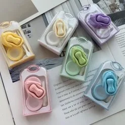 UNIQSO Cute Soap Bear Leak Proof Lens Case