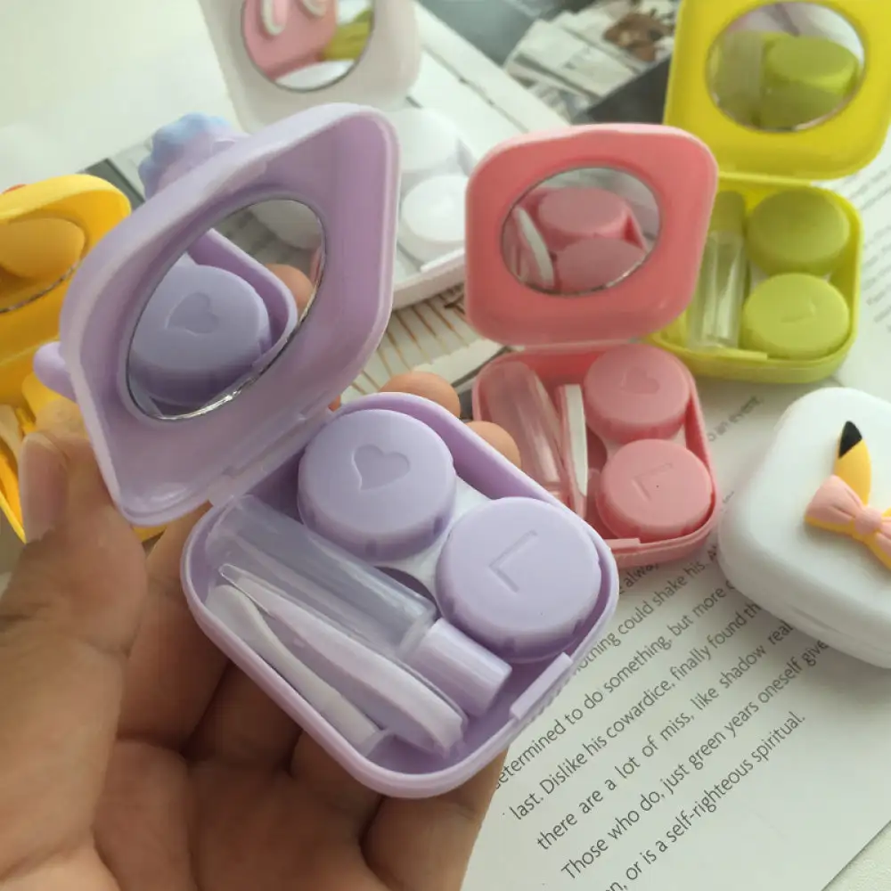 UNIQSO Cute Animal Ears Lens Case Travel Kit 3 UNIQSO Cute Animal Ears Lens Case Travel Kit - Image 3