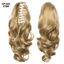 CJ Long Wavy Ponytail Clip Natural Extensions -Girls Costumes Shop 795703038687