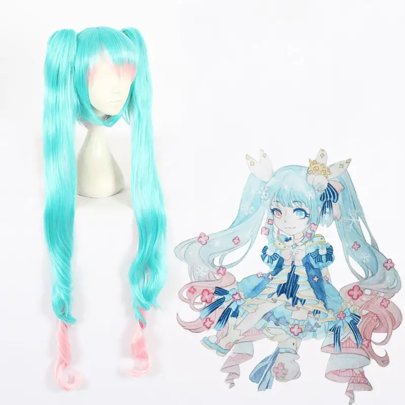 Cosplay Anime Cosplay Wig - Vocaloid-Snow Miku 2019 I 2 Cosplay Anime Cosplay Wig - Vocaloid-Snow Miku 2019 I - Image 2