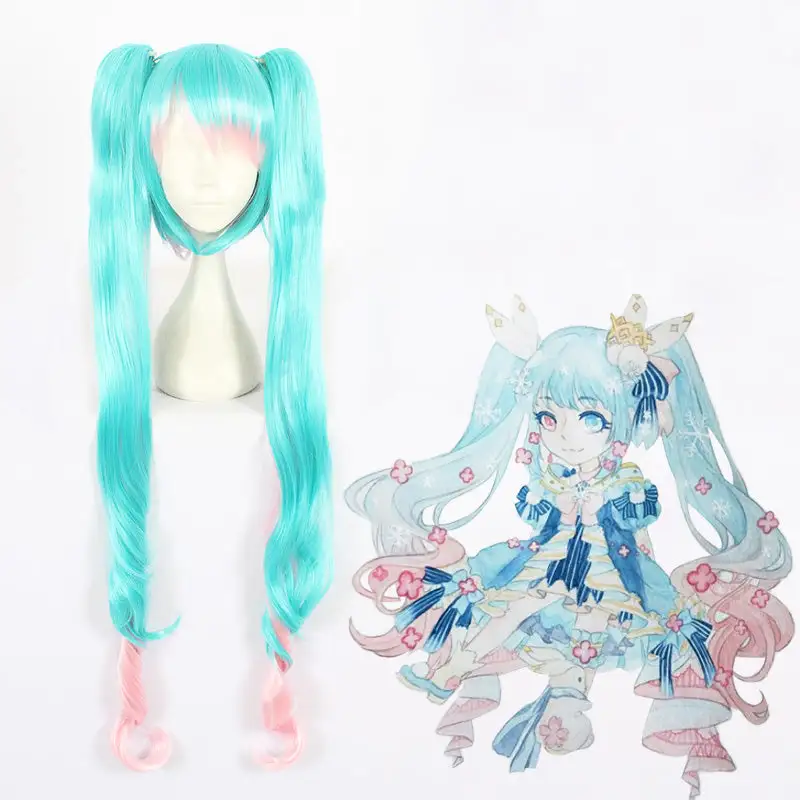 Cosplay Anime Cosplay Wig - Vocaloid-Snow Miku 2019 I 1 Cosplay Anime Cosplay Wig - Vocaloid-Snow Miku 2019 I