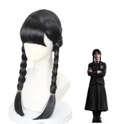 Cosplay Anime Cosplay Wig - The Addams Family - Wednesday -Girls Costumes Shop CS 520C 2