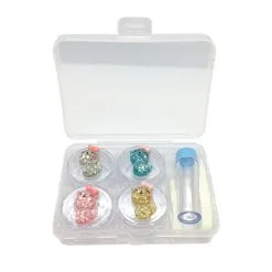 UNIQSO Lens Case Travel Kit - Multiple Casings (2 Pairs & Random Design) -Girls Costumes Shop cat 2